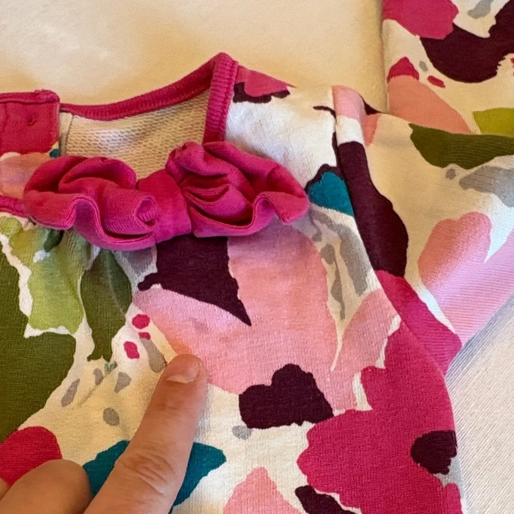 Gymboree Floral Long Sleeve Sweatshirt Dress